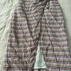 Madewell Checkered Skirt in Red, Blue, and Green